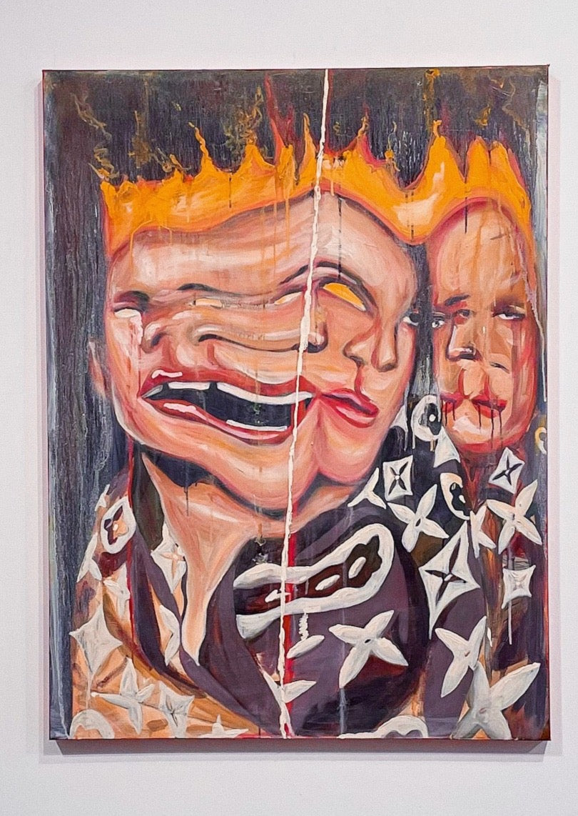 Torn In Paris Original Painting - Perry Picasshoe Official Site