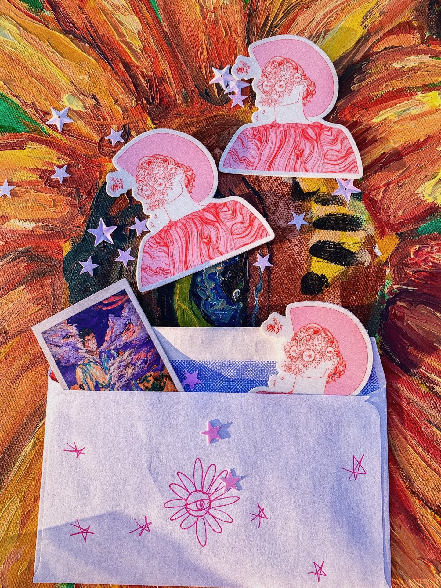 Flower Boy Sticker - Pink - Picasshoe Clothing