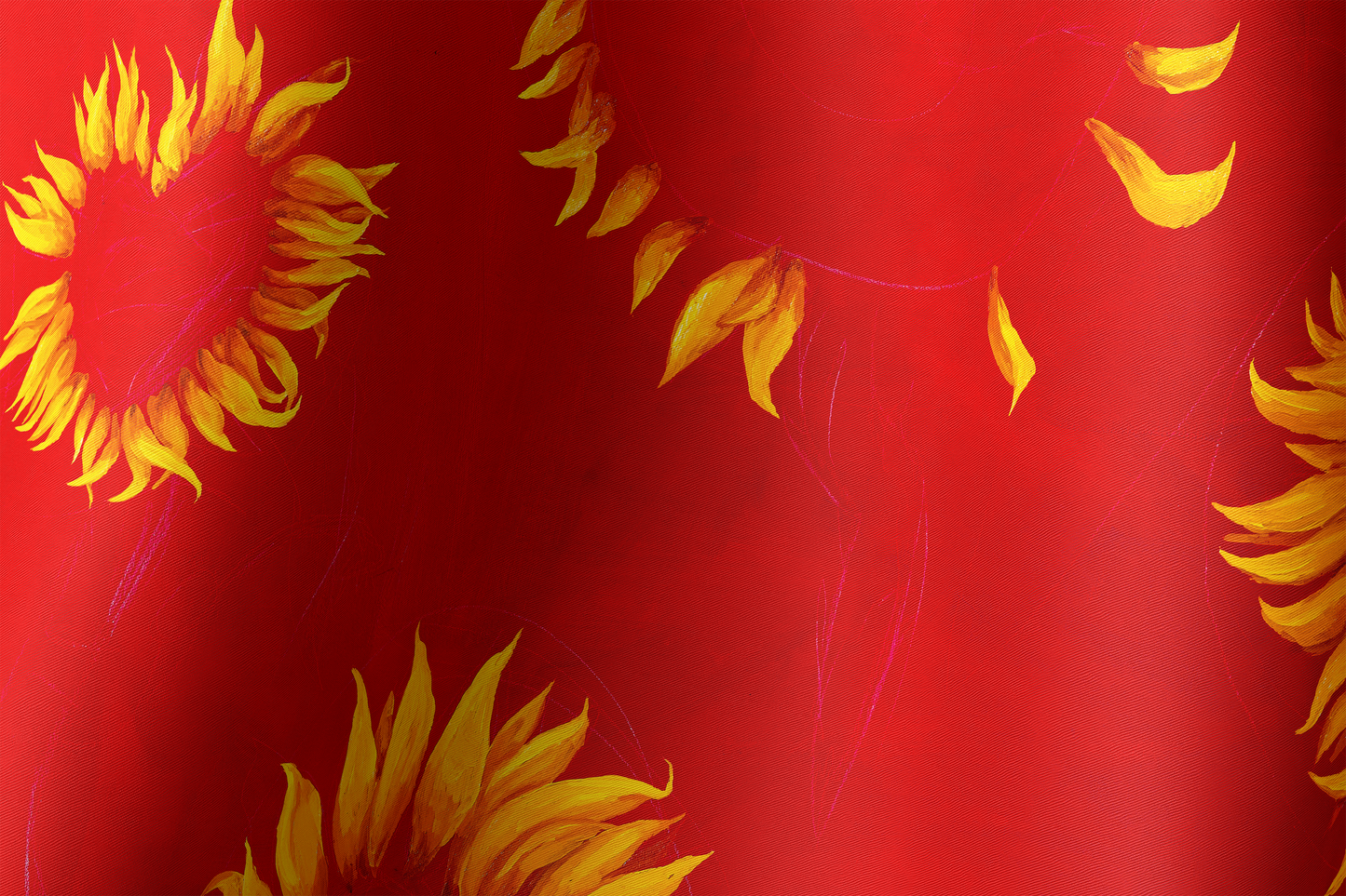 Deconstructed Sunflower Silk Scarf