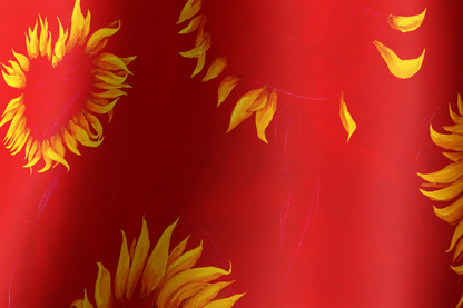 Deconstructed Sunflower Silk Scarf