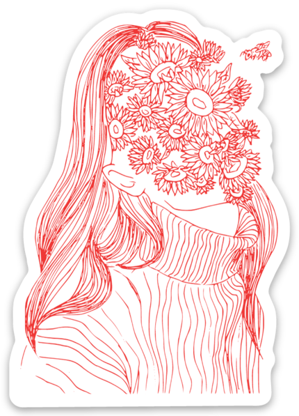 Flower Girl Sticker - Picasshoe Clothing