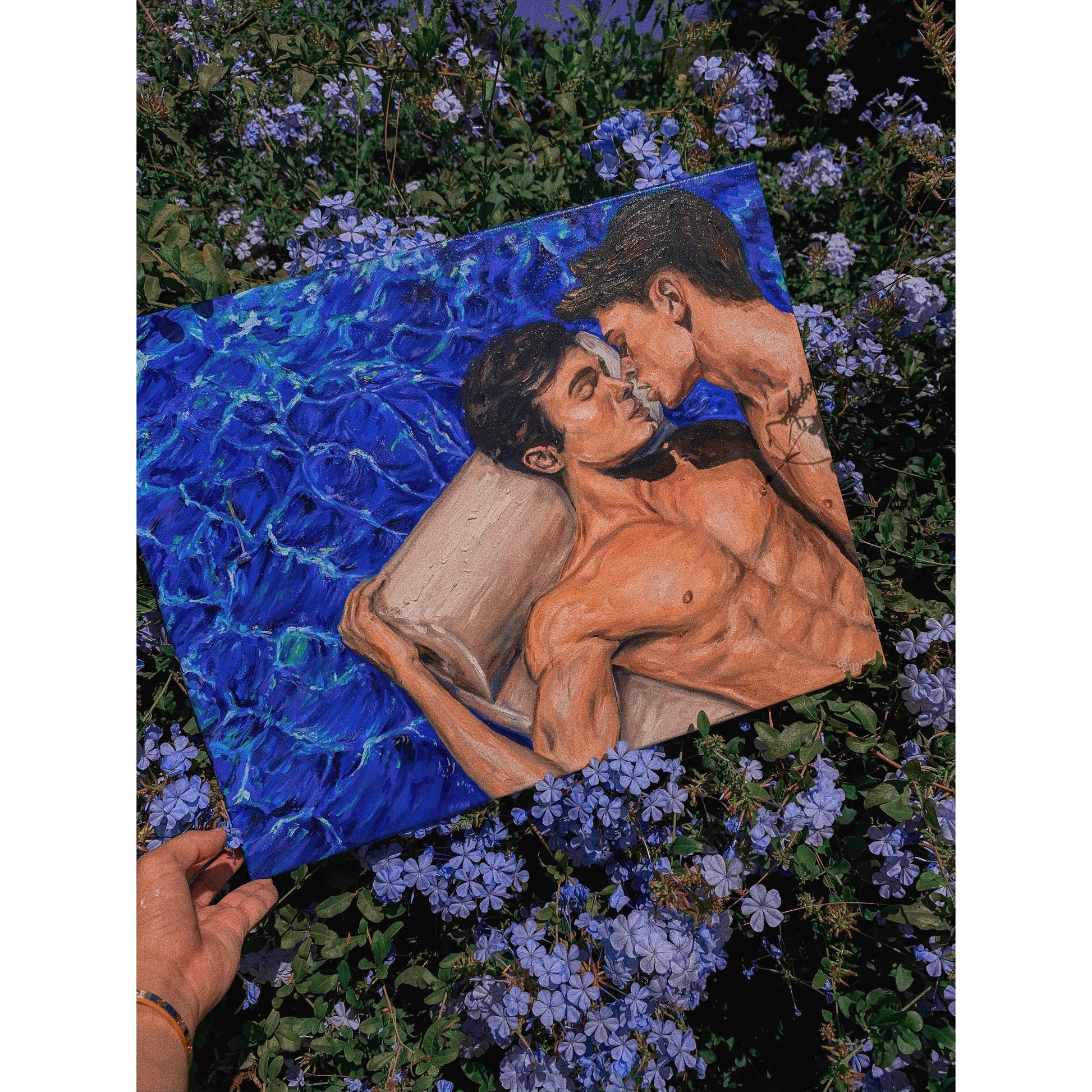 Poolside Love Original Painting - Perry Picasshoe Official Site
