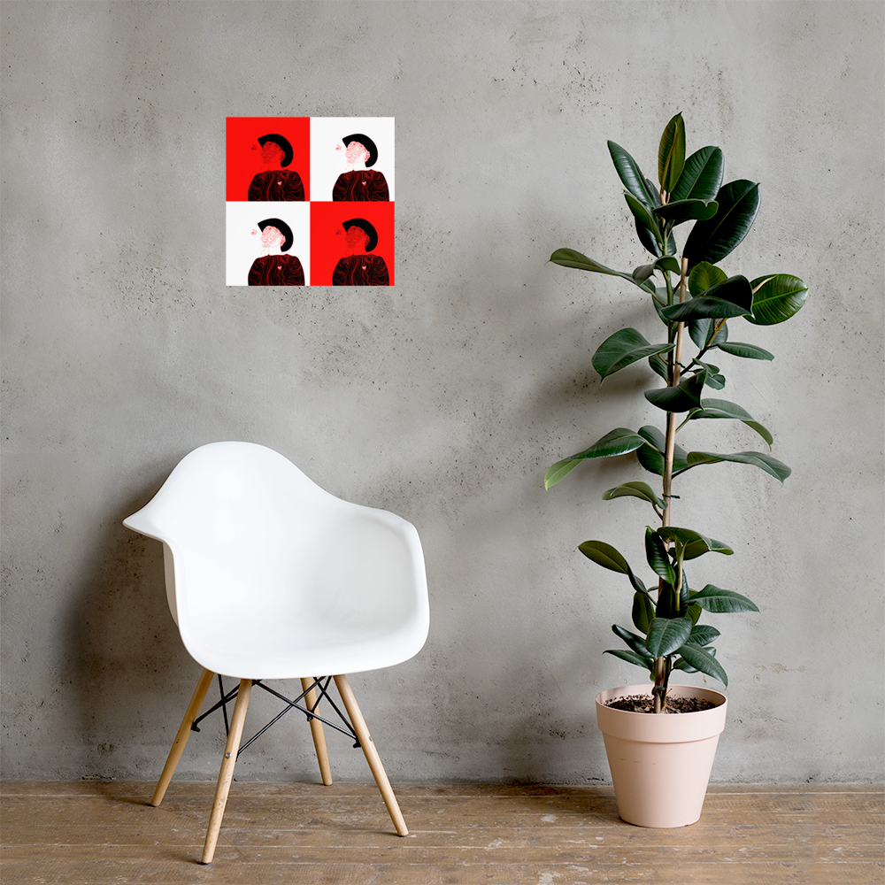 Flower Boy Poster Giclée-Print - Picasshoe Clothing