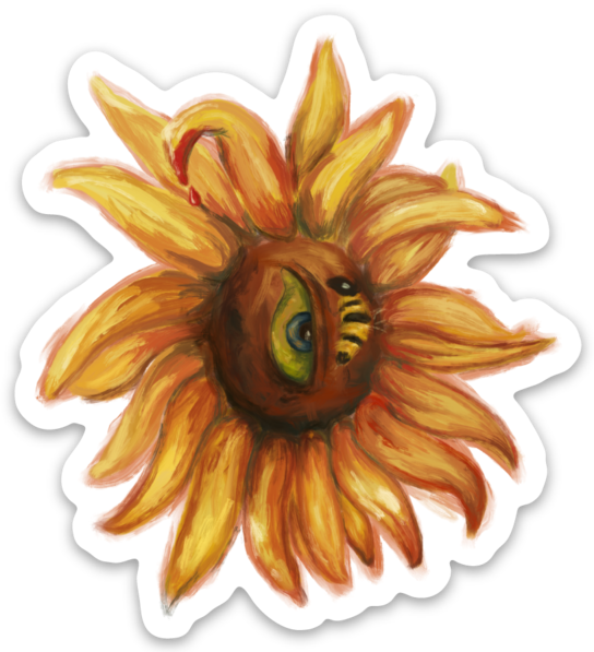 Perry’s Sunflower Sticker - Picasshoe Clothing