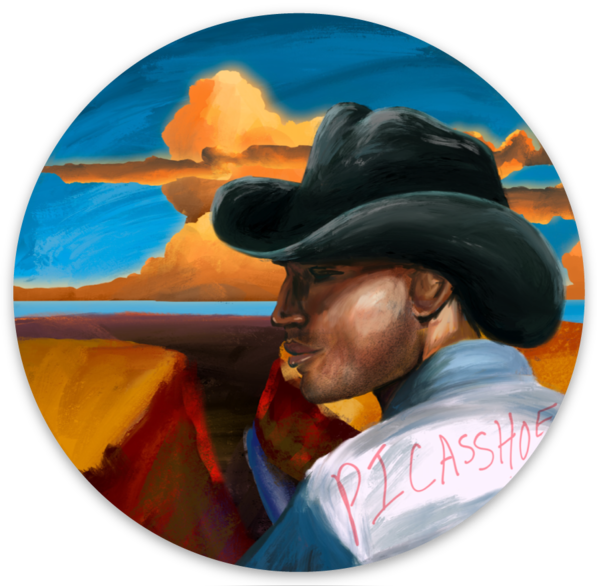 Cowboy Sticker - Picasshoe Clothing